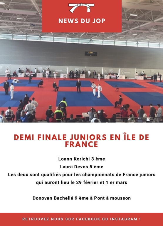 Demi finale juniors en Île de France